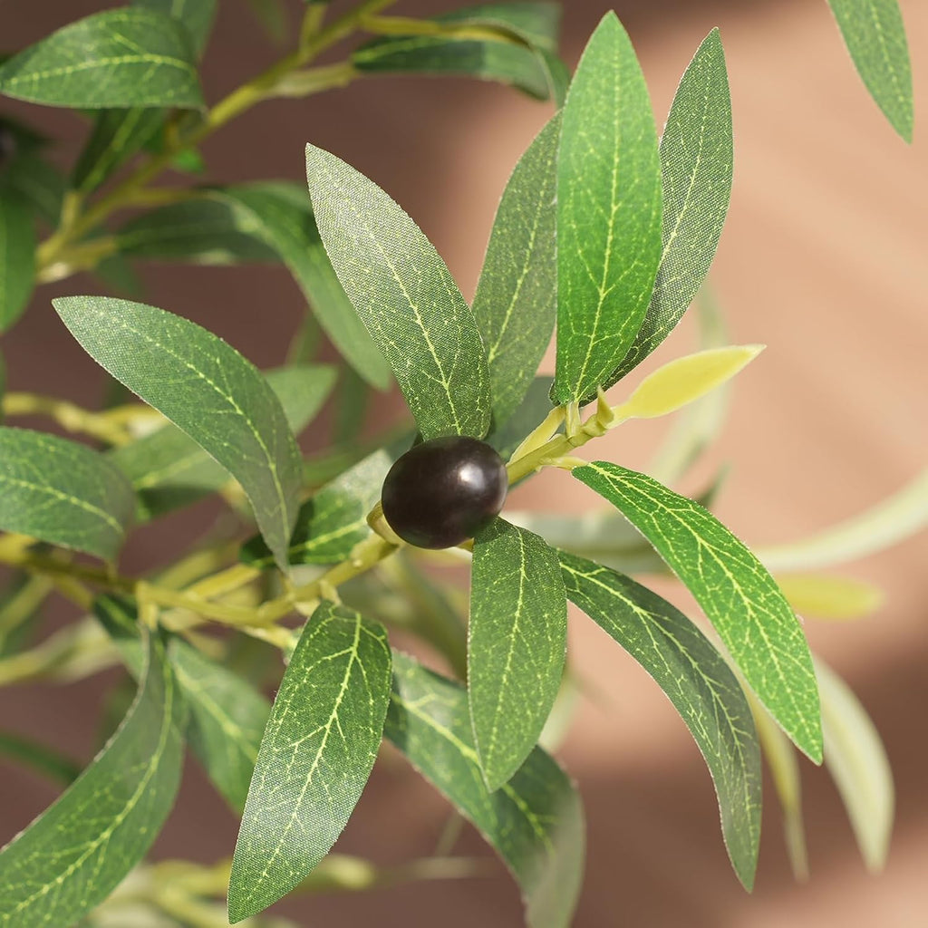 verinatural 5ft olive trees artificial indoor with remote, front angle view