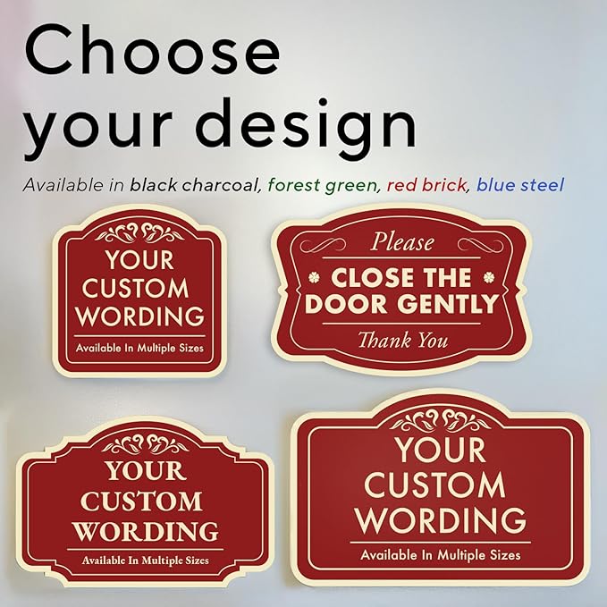 SPEEDYORDERS Custom Red Aluminum Sign, 24x24 Inches, Vintage Style, Weatherproof, Easy Installation, Made in USA