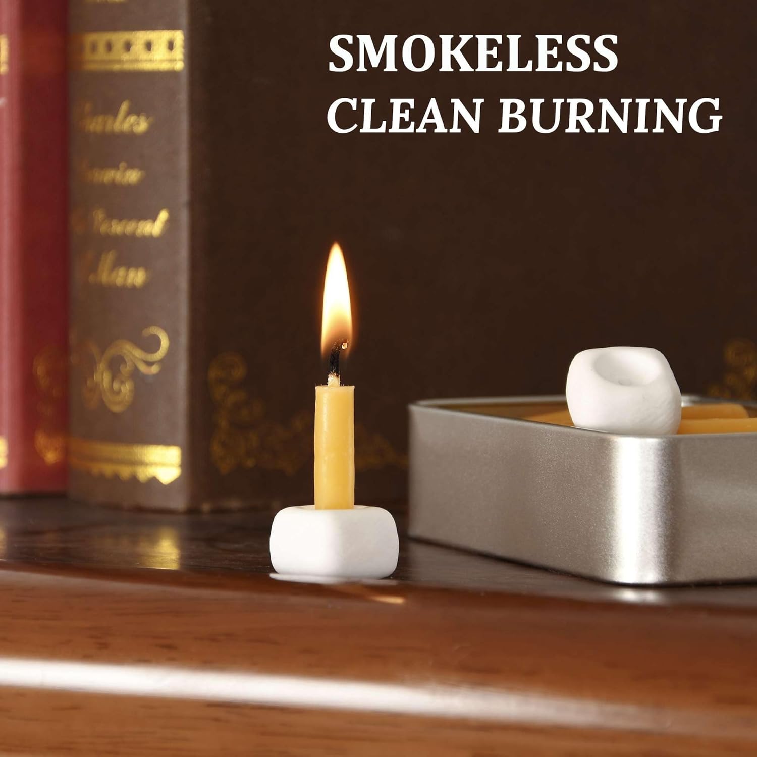 20 Minute Mini Candles Set,2.6 Inch Small Bees Wax Taper Meditation Candles 40Pcs,Candles Smokeless,Dripless for Home,Womens Gifts Yogas-Yellow
