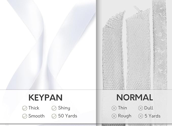 White Satin Ribbon 7/8 Inch x 50 Yards Double-Faced Hair Ribbons for Flower Bouquet Wrapping Paper Bows Gift Wedding Invitations Crafts