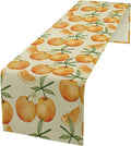 Spring Summer Orange Citrus Table Runner Watercolor Sweet Fruit Botanical Print Dinner Runner for Farmhouse Baby Shower Party Holiday Home Kitchen Dining Table Decor 13x120