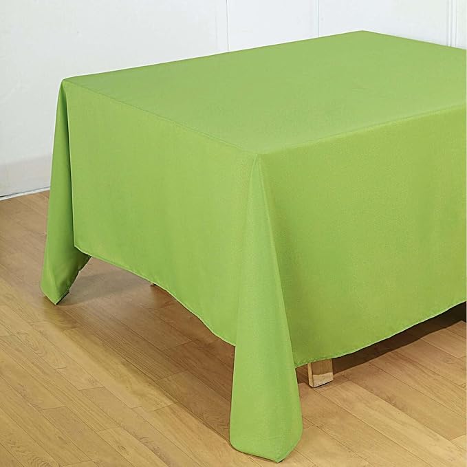 Efavormart 90" Wholesale Linens Polyester Square Linen Tablecloth for Kitchen Dining Catering Wedding Birthday Party - Lime Green