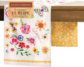 Maison d' Hermine Table Runner 100% Cotton Double Layer Table Runners 108 inches Long Decorative for Home Dining Party Wedding Bridal Shower Spring Summer (Happy Florals - Sweety, 14.50" x 108")