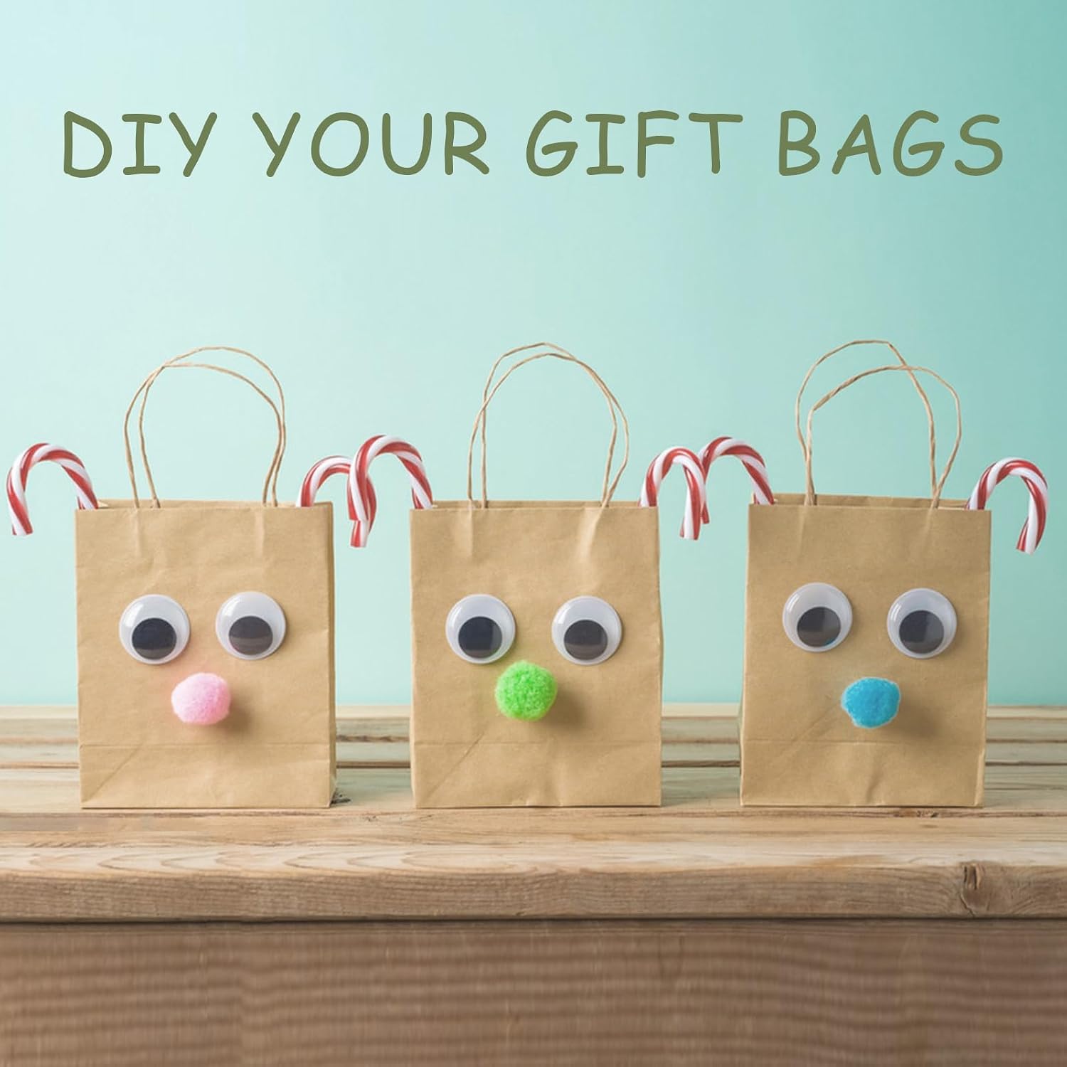 vanhel 100 Pack Brown Paper Bags with Handles,8x4.25x10.5 Inches,Gift Bags Medium Size,Gifts Bag Bulk for Festival,Birthday,Favor,Party,Shopping,Retail Merchandise.