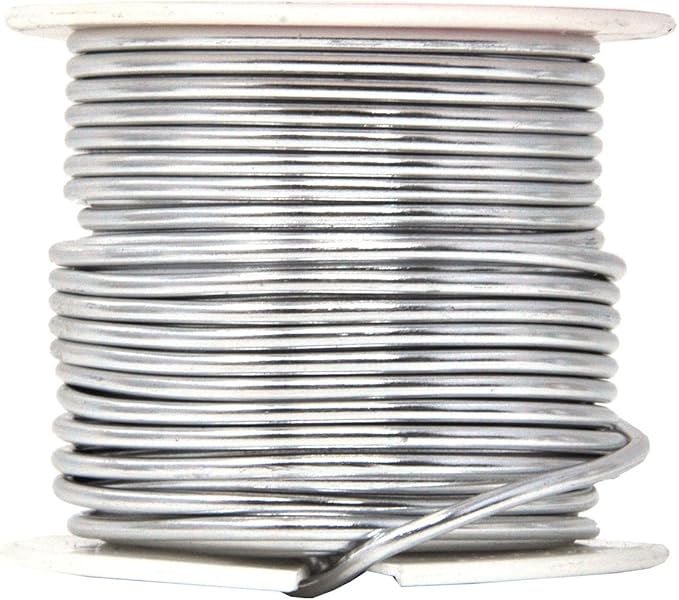 Mandala Crafts 12 Gauge Anodized Aluminum Craft Wire for Jewelry Making - 276 FT Colored Flexible Silver Copper Purple Gold Brown Red Wire - Bendable for Bonsai Armature Crafting Sculpting