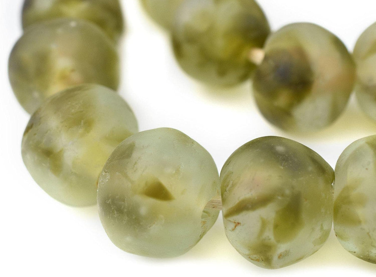 jumbo recycled glass beads, 21–25mm – african sea, main product view