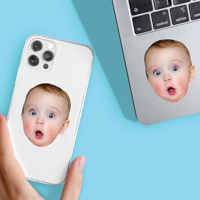 Big Dot of Happiness Custom Photo Party Favors - Fun Face Cut-Out Stickers - Set of 24
