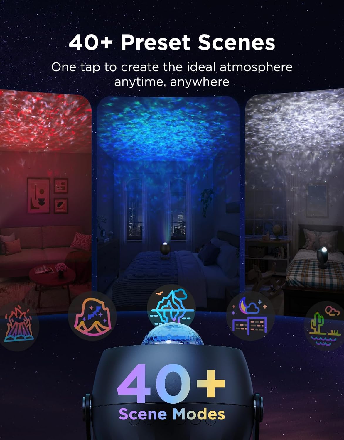 govee star light projector with ocean wave ripple, close-up detail