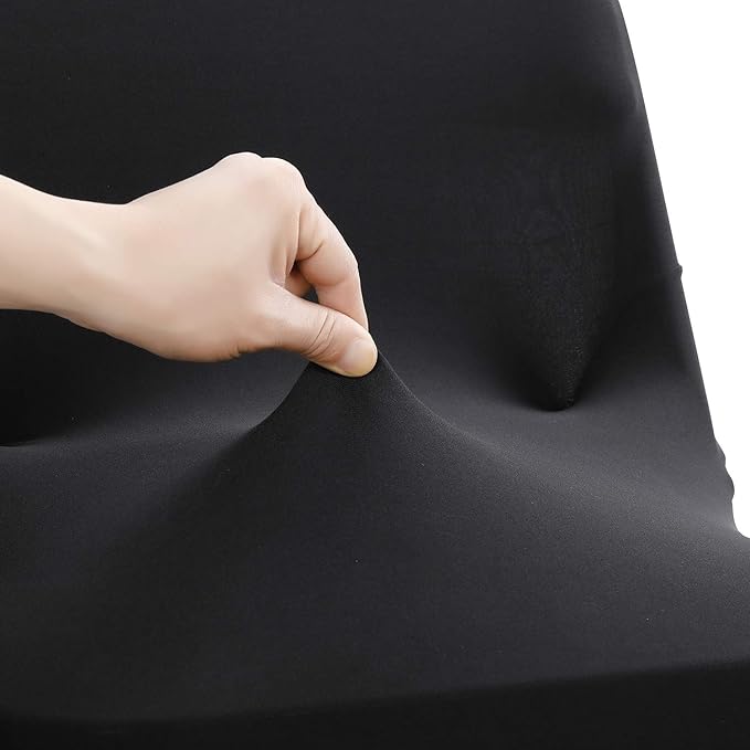 Peomeise Stretch Spandex Folding Chair Cover for Wedding Party Dining Banquet Event (Black,25pcs)