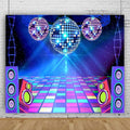 Dance Party Backdrop Retro 80s 90s Theme Stage Dance Ball Music Birthday Party Decoration DJ Photography Background 10 x 8 ft for Baby Shower Picture Photo Shoot Polyester Fabric