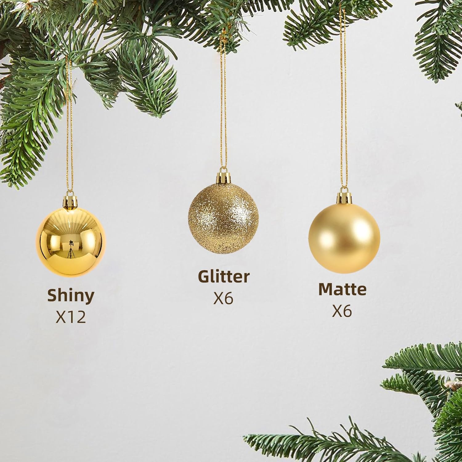 24ct Blue Christmas Ball - 1.18 Inch Shatterproof Christmas Tree Decoration Ornaments Hanging Ball for Xmas Tree, Holiday, Wedding, Party