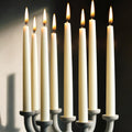 Beeswax Taper Candles White, 9 Inch Natural Beeswax Long Candle Sticks, 10 Hours Burn Time, Smokeless & Dripless Tall Taper Candle for Table Decor, Unscented Bee Wax Tapered Candles (8 Packs)