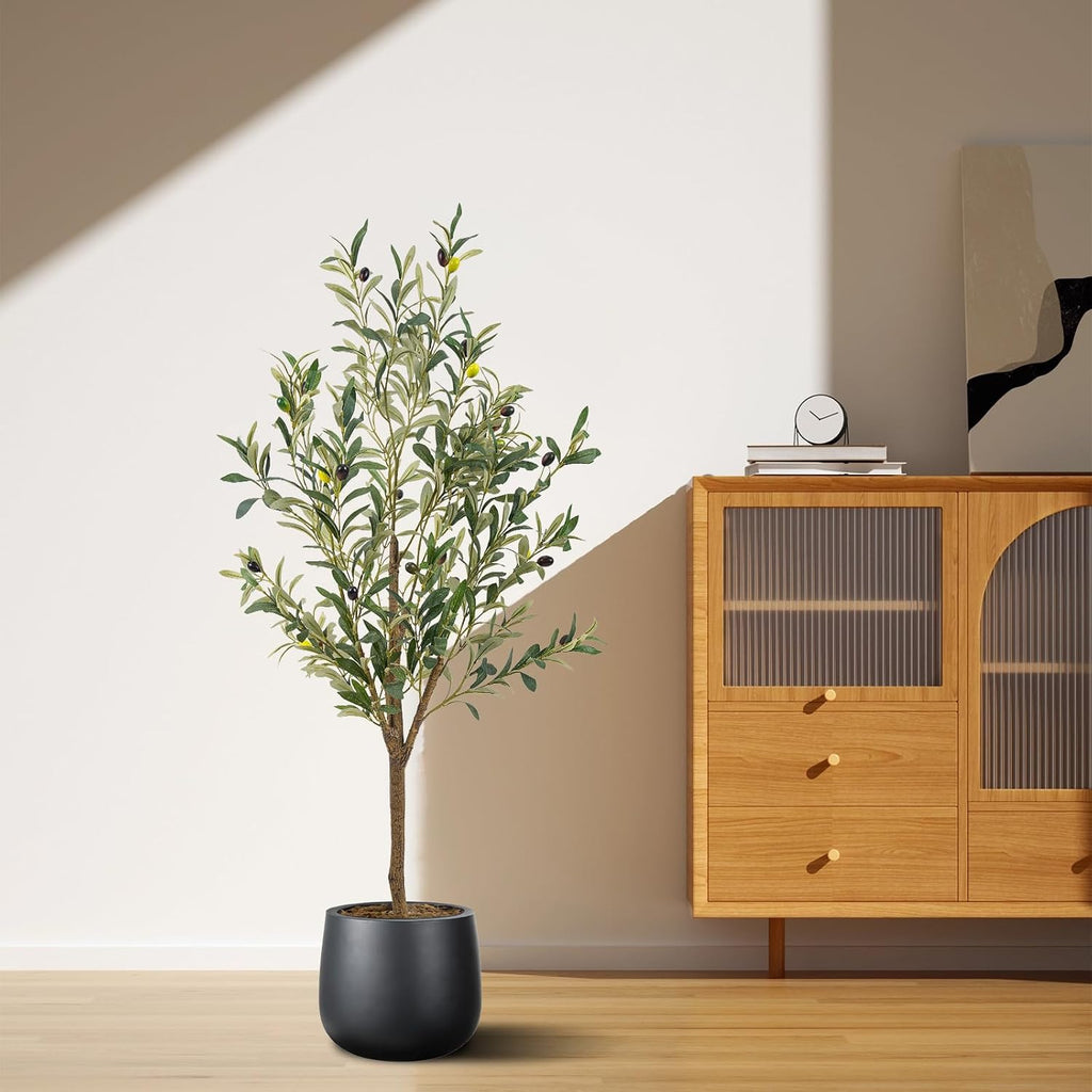 artificial fake olive tree 4ft 1pack faux olive shown in use