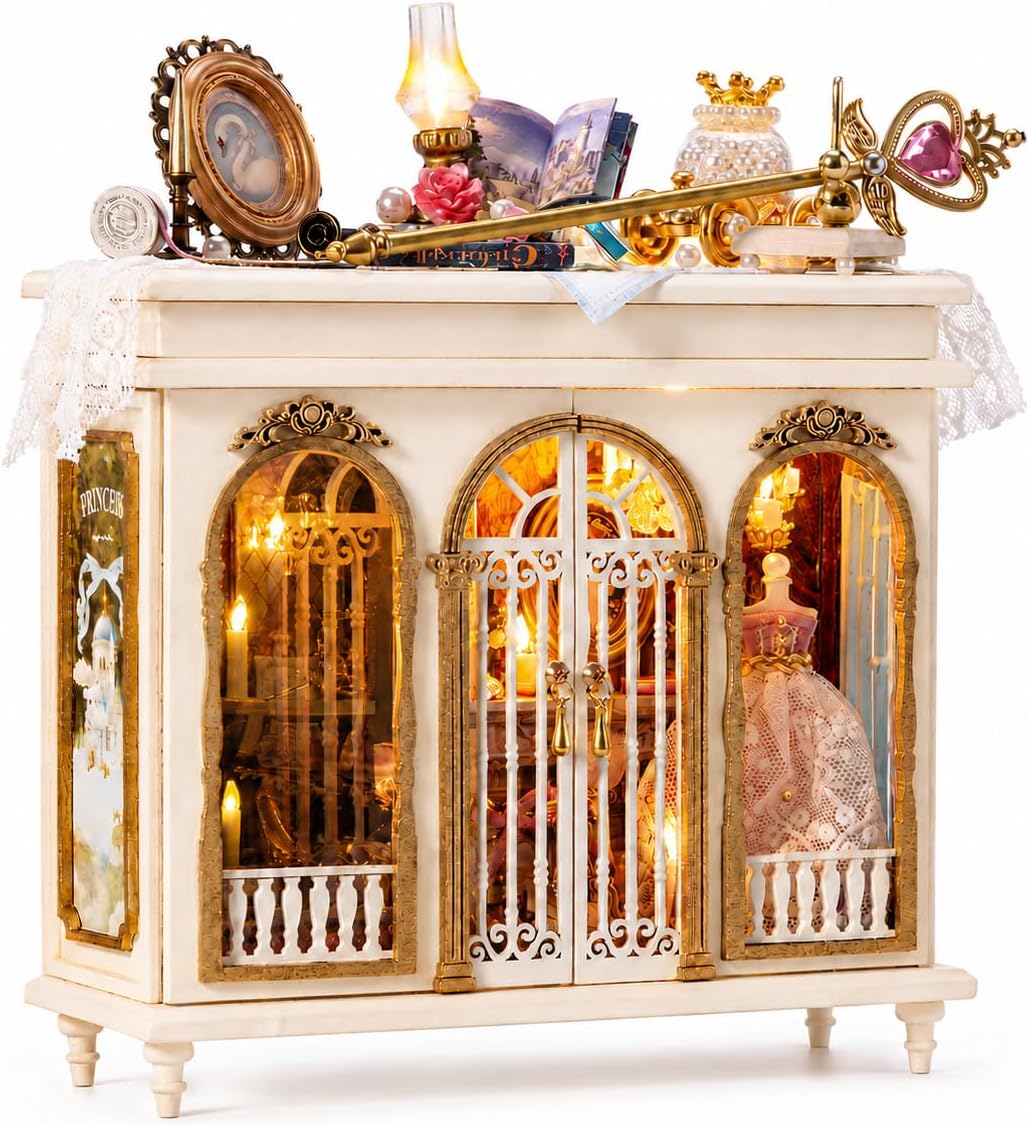 roroom diy miniature house kit, dreamy vanity room, main product view