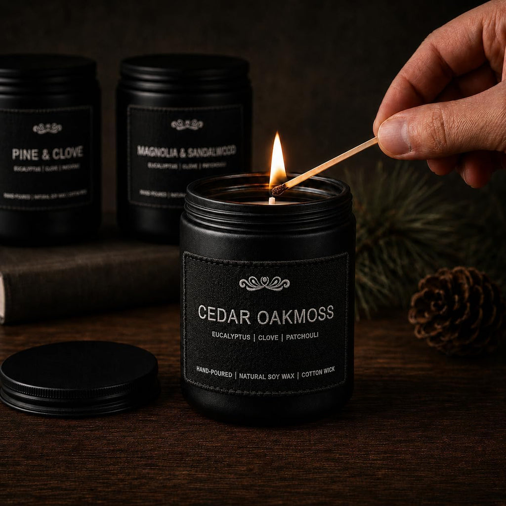 6 Pack Candles for Home Scented Aromatherapy Candles Gifts Set for Men, Men Candle Set, 42 oz 300 Hour Long Lasting Candles, Gifts for Mens Birthday Fathers Day Anniversary Present