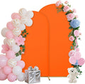 Wedding Arch Covers Arch Backdrop Cover Arch Stand Covers 7.2FT 6FT Set of 2 Arch Cover Spandex Fabric Stretchy Backdrop for Wedding Birthday Party Decoration Baby Shower (Candy Orange)