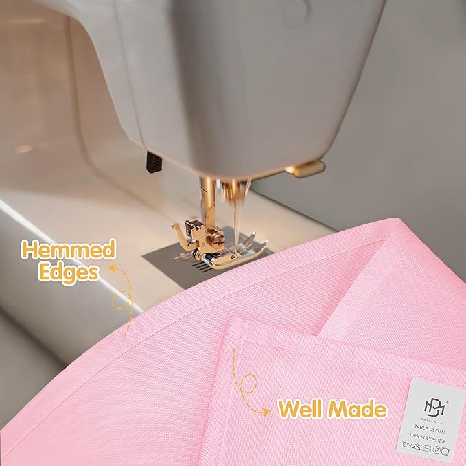 BRILLMAX 10 Pack Pink Tablecloths for 6 Foot Rectangle Tables 60 x 102 Inch - 6ft Rectangular Bulk Linen Polyester Fabric Washable Cloth Cover for Wedding Reception Banquet Birthday Party