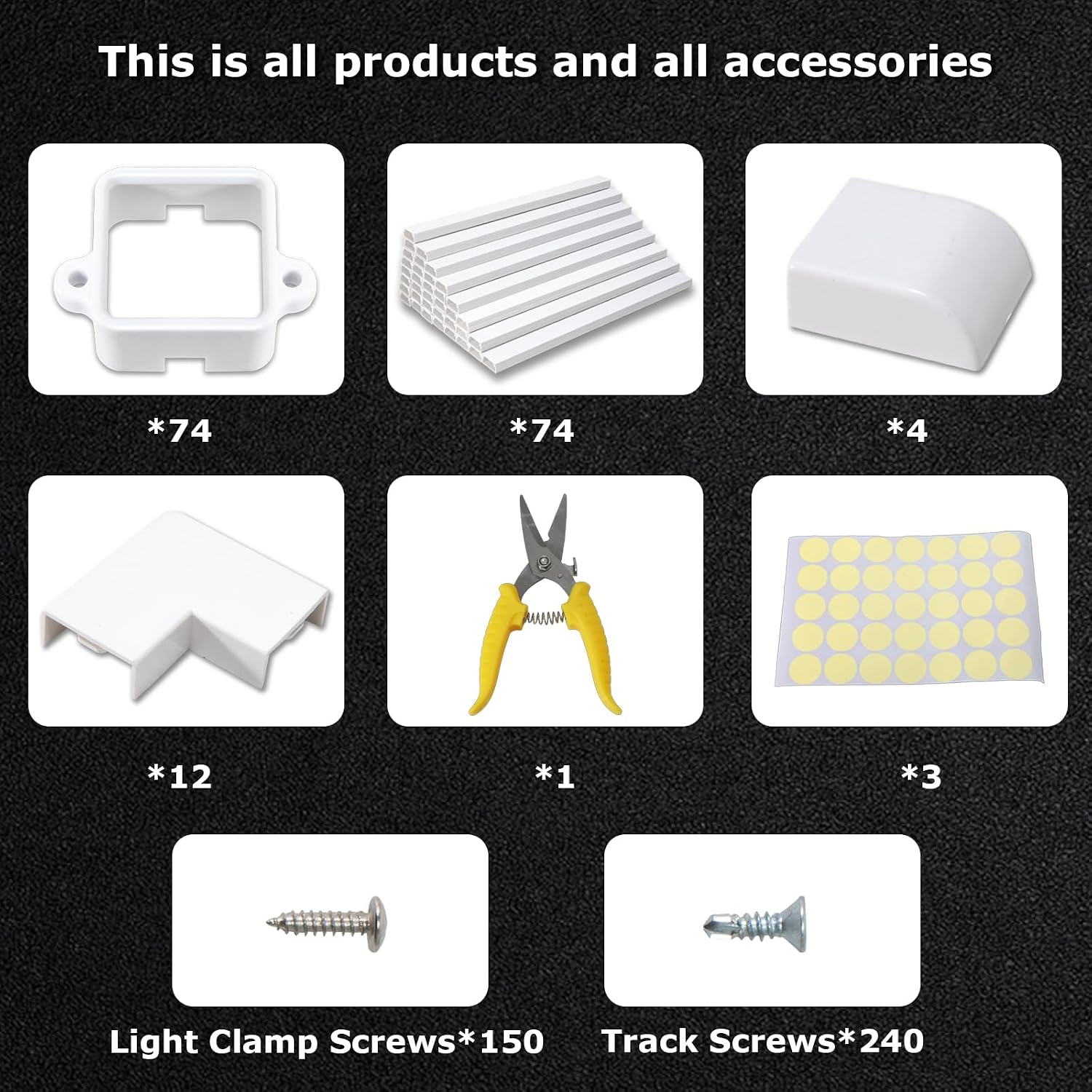 Light Clips for Govee Outdoor Lights H805, Mounting Brackets for Govee (Non-Pro Version H705) Outdoor LED Lights, Install Firmly, Replace 3M Glue (72, Light Clips Track)
