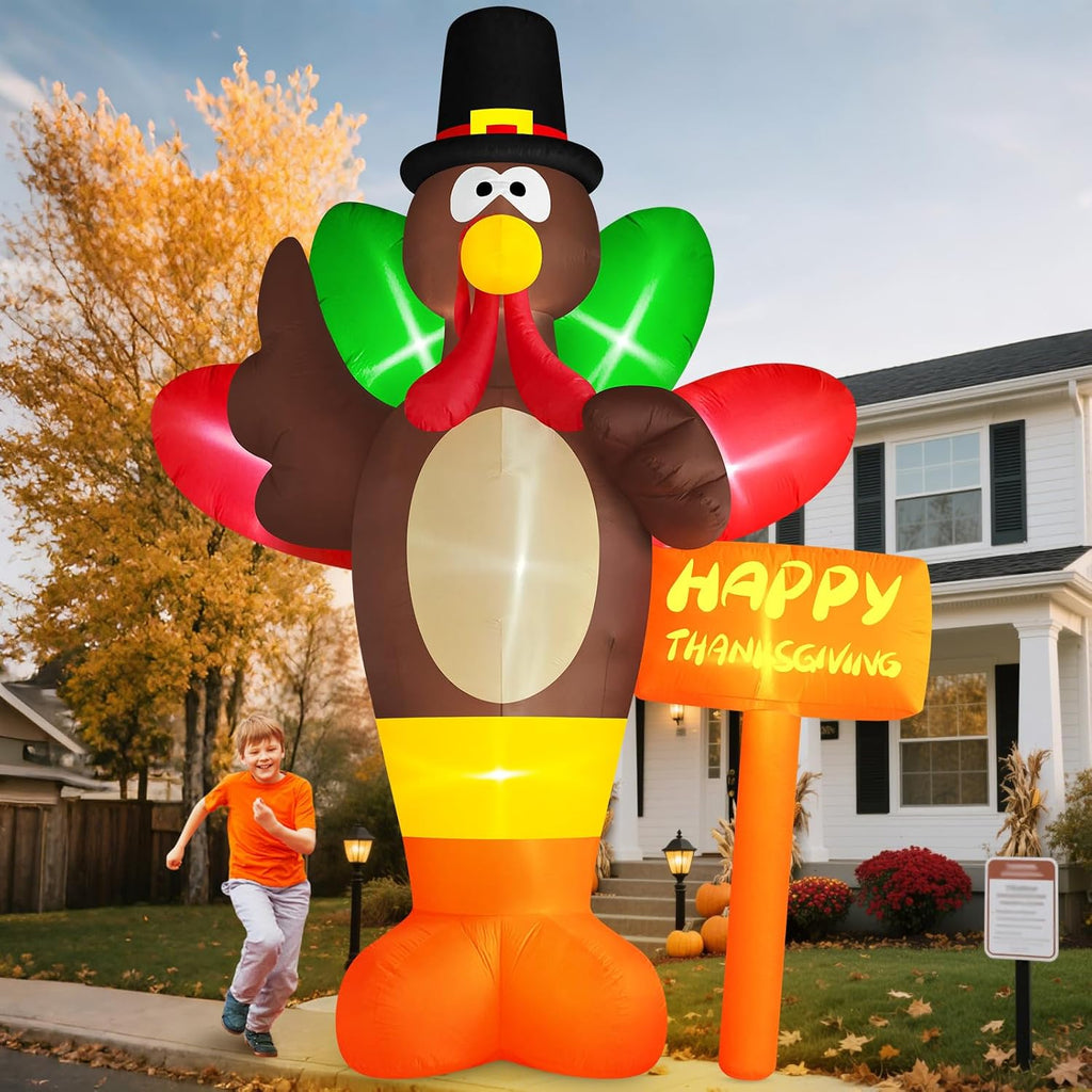 danxilu thanksgiving inflatables 10 ft giant turkey outdoor, main product view