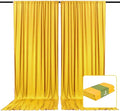 2 Panels Yellow Backdrop Curtain, 10 x 7 Feet Background Curtains for Parties, Weddings, Baby Showers, Bachelorette Halloween, Christmas Birthday Party Photoshoot Backdrop Curtains Decorations