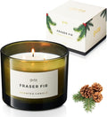Fraser Fir 3-Wick Festive Winter Scented Soy Candle Reed Diffuser 17oz - Seasonal Home Fragrance, Aromatic Diffuser Set, Non-Toxic Candles, Forest Pine - Inspired by Winter Trees