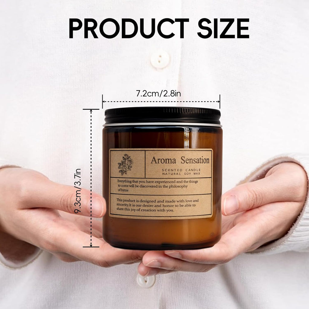 Organic Coconut Vanilla Candles - Non Toxic Soy Candles for Home, Stress Relief & Meditation (7oz)