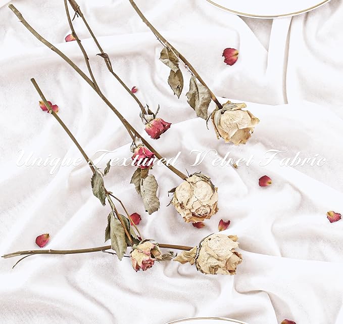 Velvet Table Runner 20 x 120 Inches 10ft Luxurious Thick Soft Velvet Christmas Thanksgiving Wedding Reception Table Runner for Party Reception Decorations(Ivory, 6 Pack)