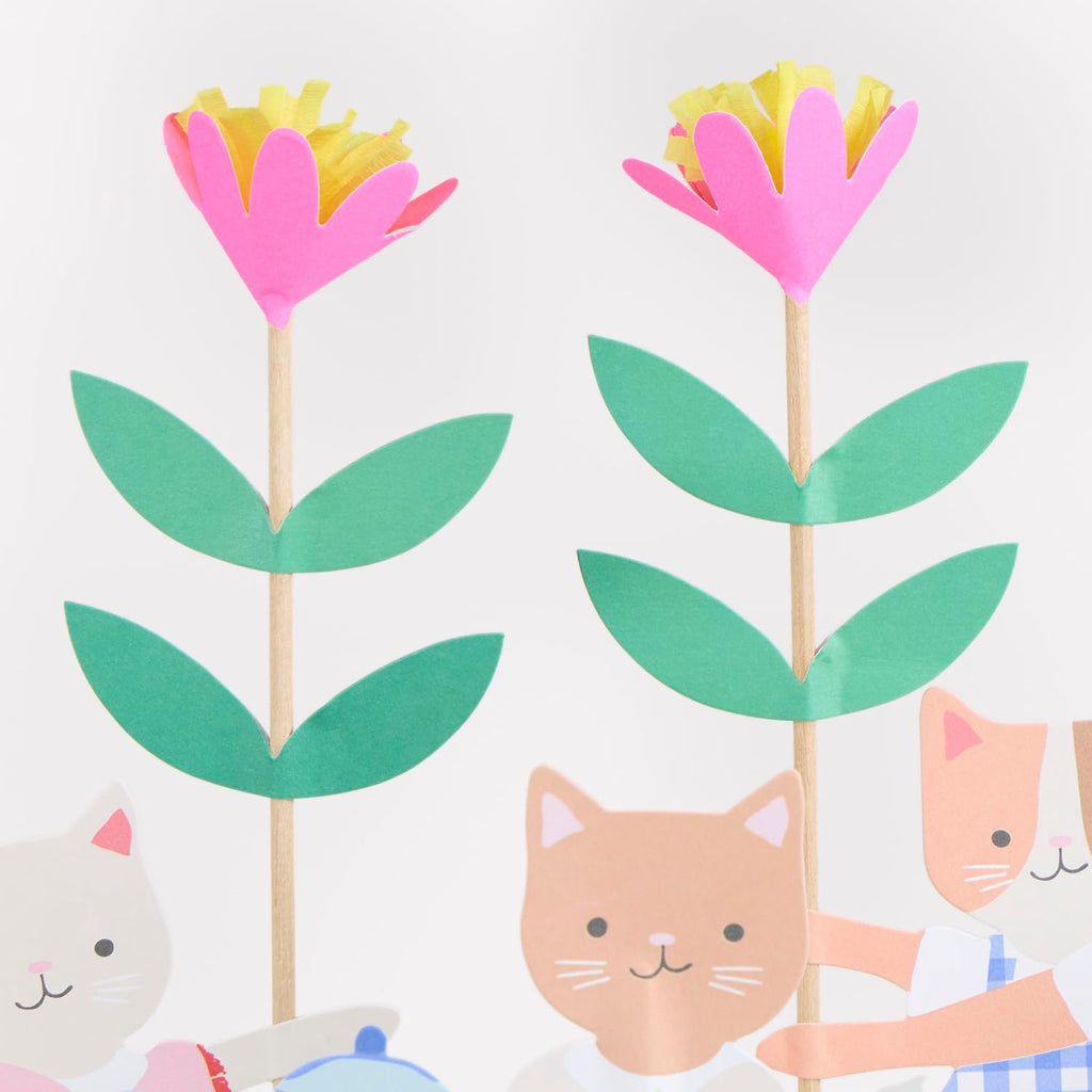 Meri Meri Cake Toppers for Themed Parties, Cat Cake Topper – Complete Your Party Theme with These Bright & Fun Dessert Decorations