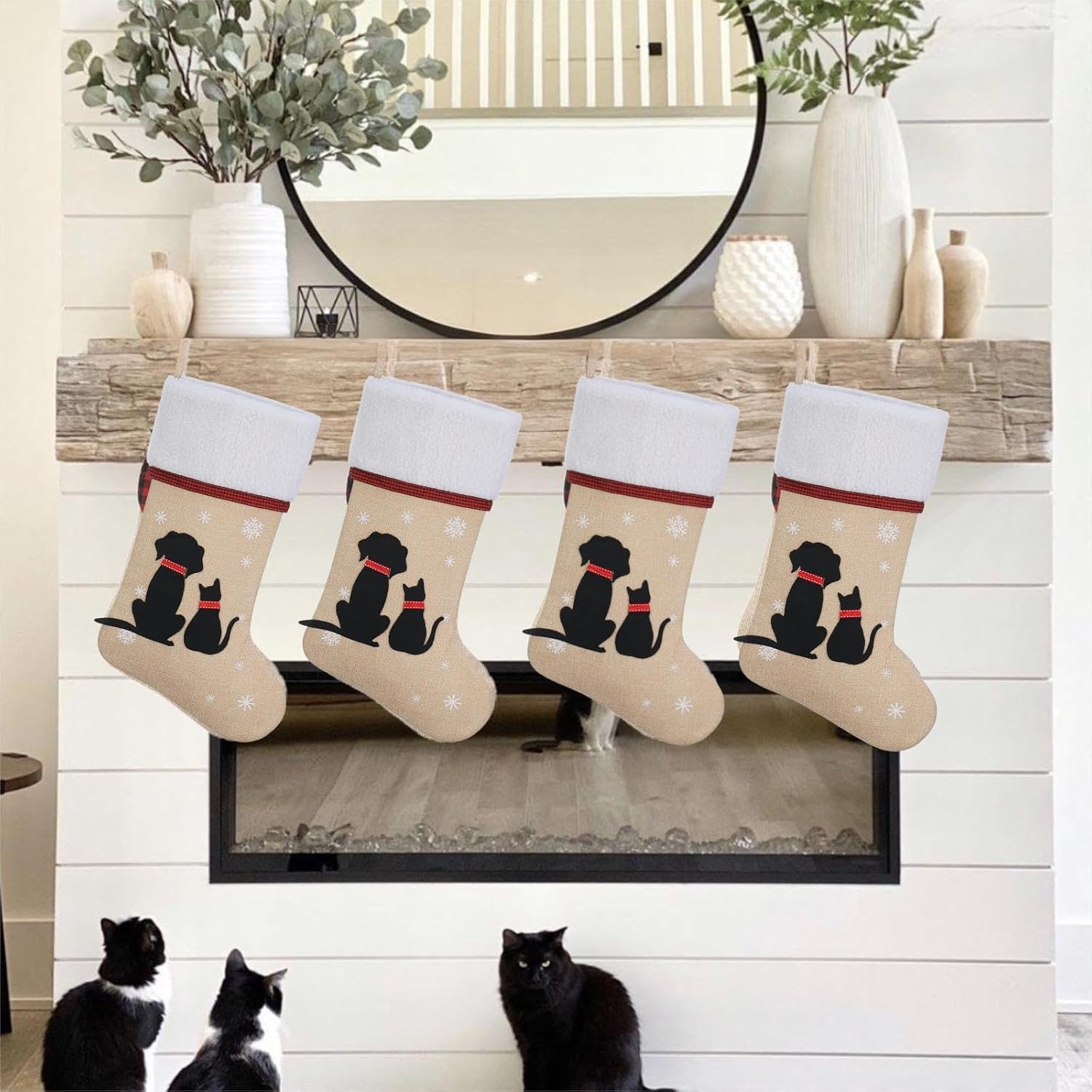 20 Inch Pet Christmas Stocking for Dogs and Cats - Holiday Decor, Festive Gift Set for Puppy Kitten Pets