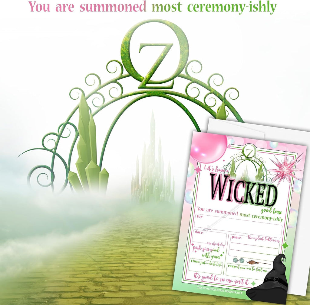 Baby Fresh Designs Let's Have a Wicked Good Time - Birthday Invitations - Viewing Party Invites - Set of 15 with envelopes
