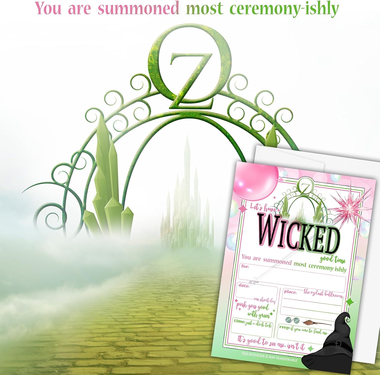 Baby Fresh Designs Let's Have a Wicked Good Time - Birthday Invitations - Viewing Party Invites - Set of 15 with envelopes