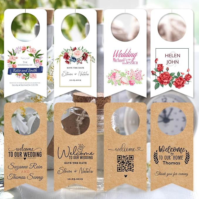 Custom Water Bottle Hang Tags,Wine Bottle Labels Hangover Kit Tags,Personalized Water Bottle Labels for Reception,Welcome Bottle Tag for Hotel,Wedding,Birthday,Housewarming
