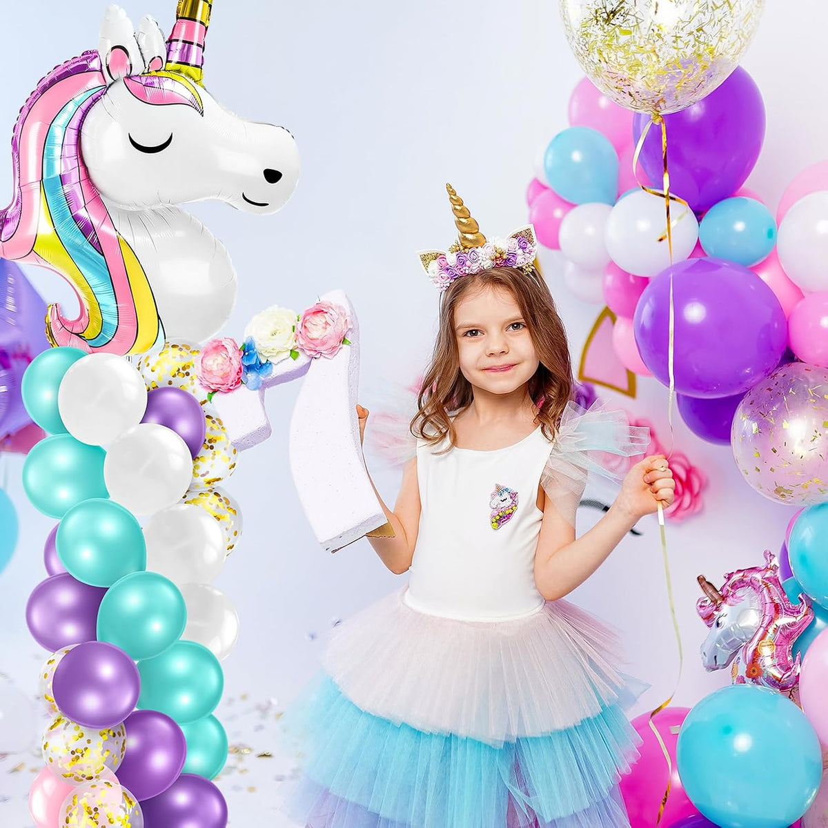 kasyat 2 sets unicorn balloon column stand kit, package contents