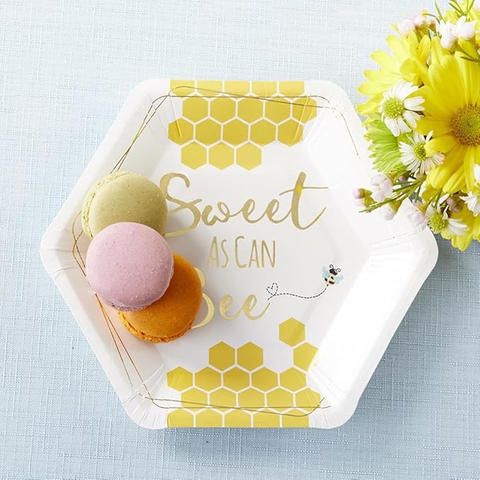 Kate Aspen Sweet as Can Bee 62 Piece Party Tableware Set (16 Guests)