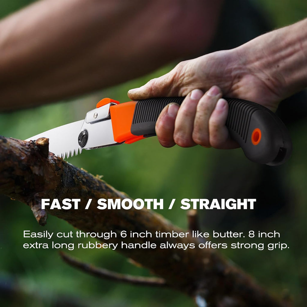 rexbeti 14-inch folding pruning saw, extra long hand on a desk or shelf
