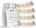 Don't Say Baby Set - One 5x7 Sign and 50 Mini Clothespins, Baby Shower Games, Baby Shower Decoration, Gender Neutral Baby Shower - MsJb036