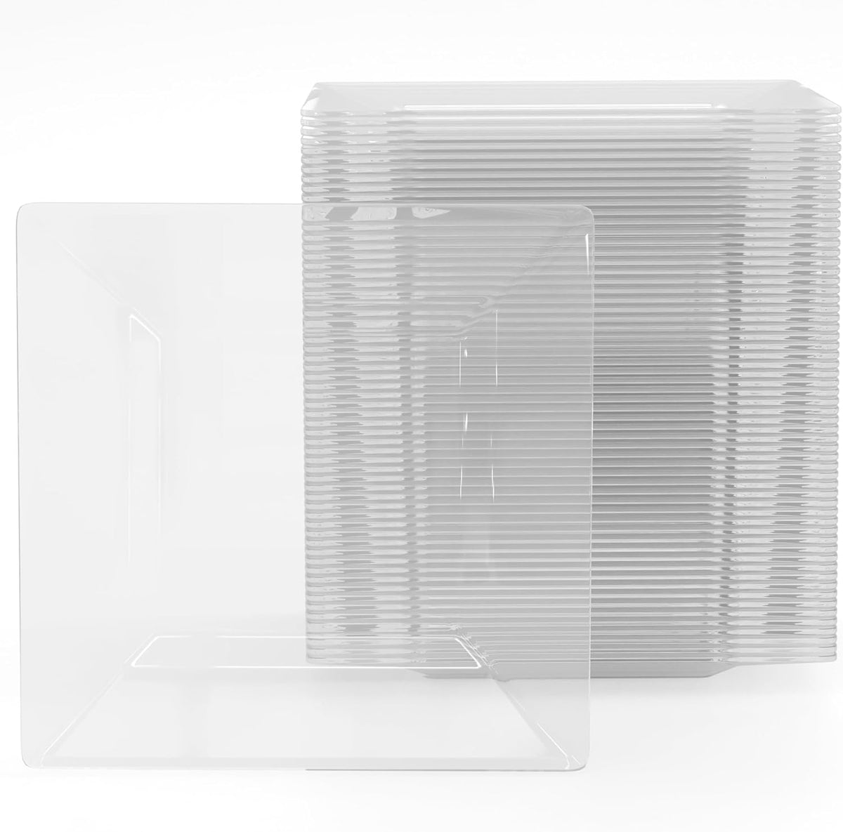 Exquisite Mini Disposable Appetizer Plates - 100 Pack 4.5" x 4.5" C...
