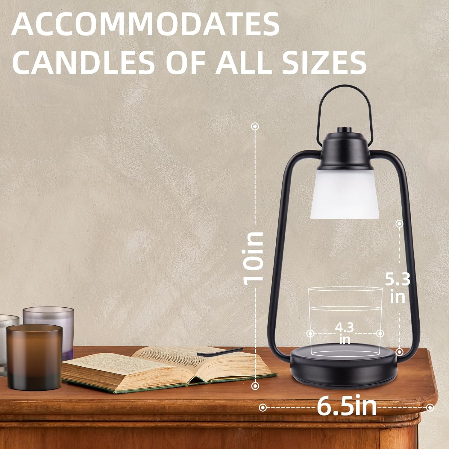 Candle Warmer Lamp with Timer Dimmer - Birthday Gifts for Women, Electric Wax Melt Warmer Lamp for Jar Candles, Vintage Candle Lamp Warmer with 2 Bulbs, House Warming Gifts New Home Decor