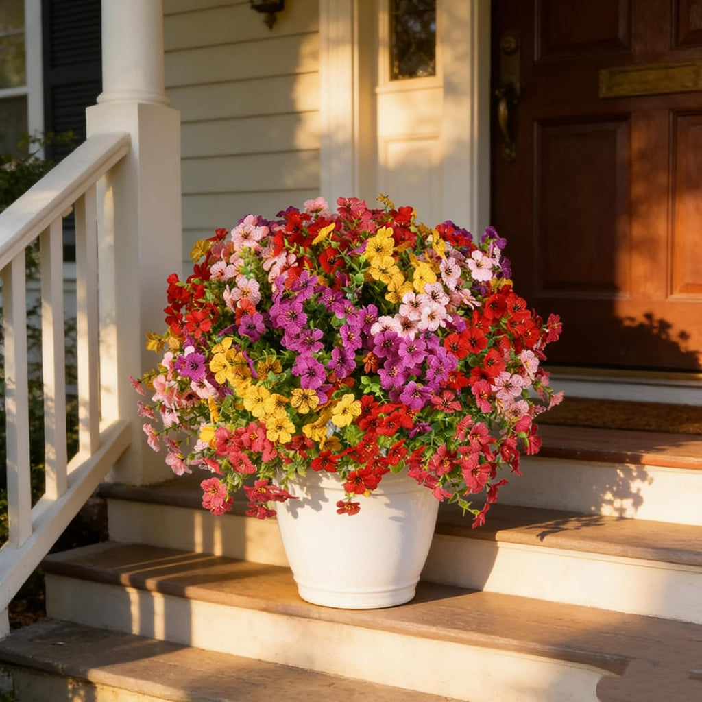 lylyfan 30 bundles 14'' artificial flowers for outdoor, view 9