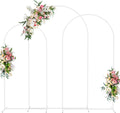 wokceer wedding arch backdrop stand 8ft,7.2ft,6.6ft white metal, main product view