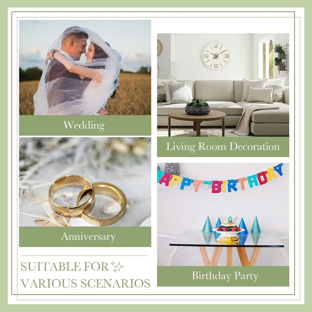 Unity Candle with Holder,Unity Candles for Wedding,Unity Candles,Wedding Candles for Ceremony witih 6.4FT Ribbon,Suitable for Weddings,Anniversaries or Special Events