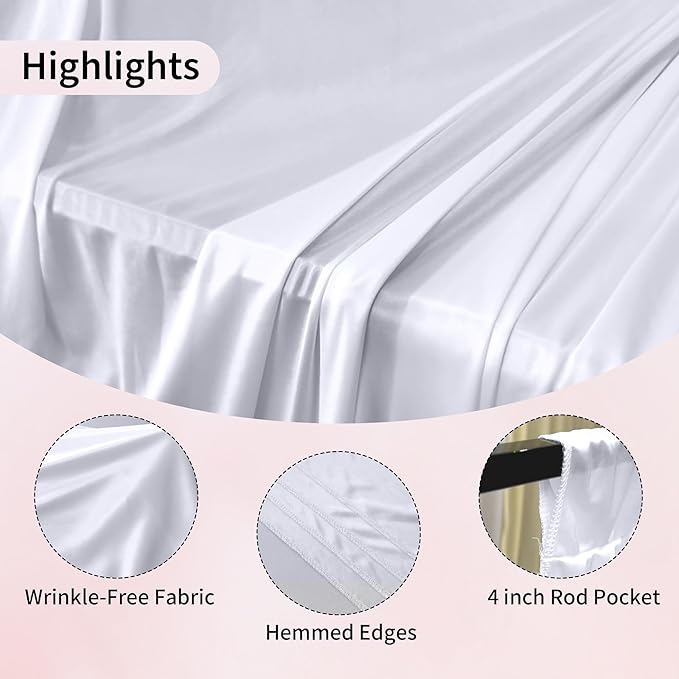 30x10ft Backdrop Curtains for Parties, 6 Panels 5x10ft Photography Backdrop Curtain with Rod Pocket,Backdrop Polyester Background Drapes,Wedding Backdrop Drapes for Birthday Baby Shower Home Decor