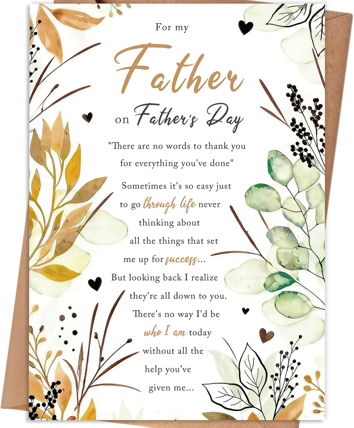 Fathers Day Gift for Dad, Father's Day Card Gift for Dad from Daughter Son, Fathers Day Card Gifts for Papa from Daughter, Fathers Day Gift Iideas, Father's Day Card