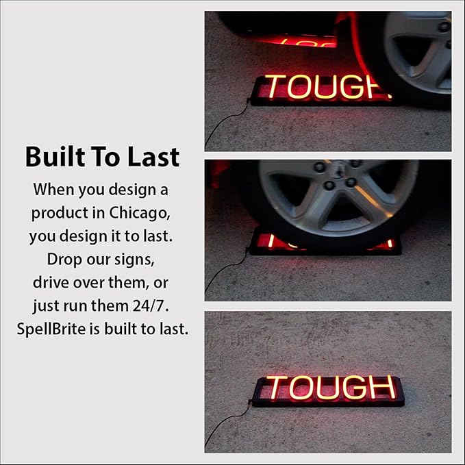 SpellBrite COLD BEER Sign | Beer-Related Sign with Neon Look, White LED Light Source | 16.8" x 15.0"
