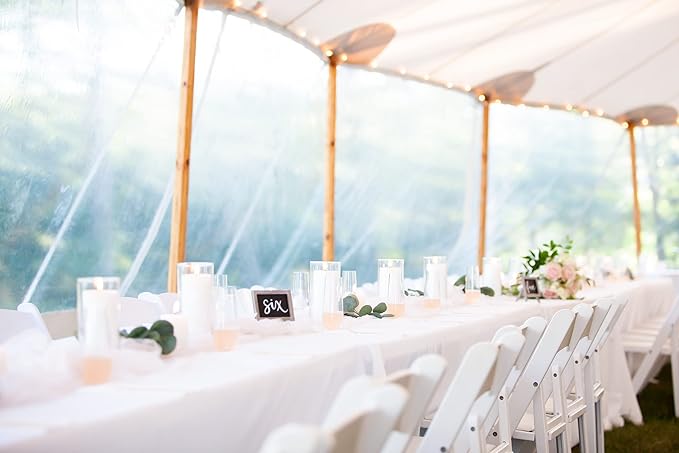12 Pack 60 x 102 Inch Rectangle Tablecloth, White Tablecloth for 6 Feet Rectangle Tables,Polyester Tablecloth Washable Fabric Table Cloth for Wedding Dining Table Buffet Parties Camping