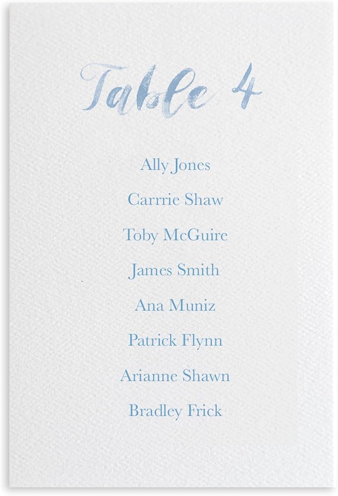 Custom Seating Chart for Wedding Reception Display, Printed Chart Board, Dusty Blue Wedding Card Watercolor, Rustic Decorations for Reception, Reserved Seating Signs