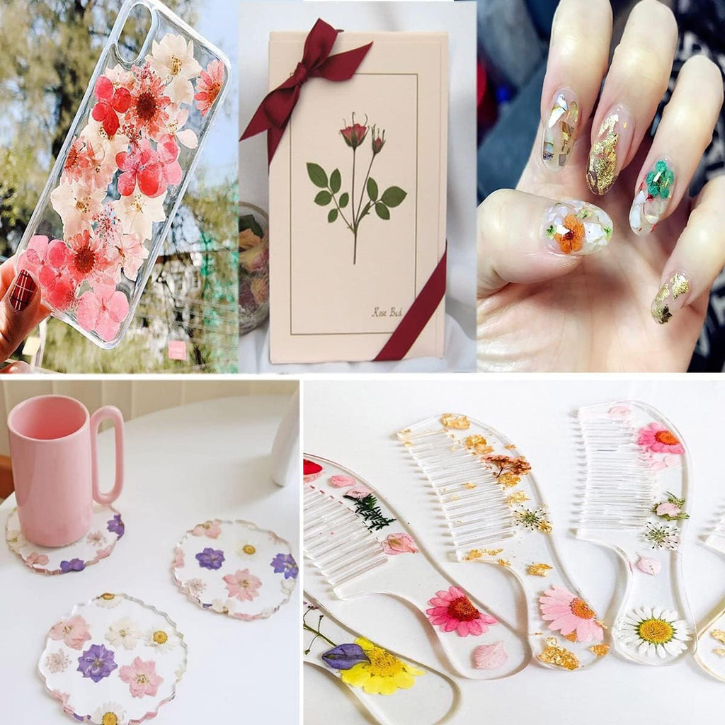 15 Types 37pcs Red Dried Pressed Flowers for Resin Molds,YouthBro Real Natural Pressed Flowers for DIY Art Crafts,Candle Making, Nails Décor,Soap Making, Phone Case