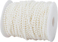 4mm Crafts Faux Pearl Beads Garland Pearl Bead Roll Strand of Pearls to Decorate Floral Centerpieces Wedding Party Favor Christmas Tree(131 Feet Ivory)