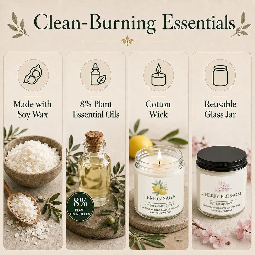 Spring & Summer Scented Candles Set, 6 Pack Soy Candles for Home, 21 oz Aromatherapy Candle Gift Set for Women, Mom, Birthday & Housewarming Gifts, Eucalyptus Mint & Vanilla Coconut