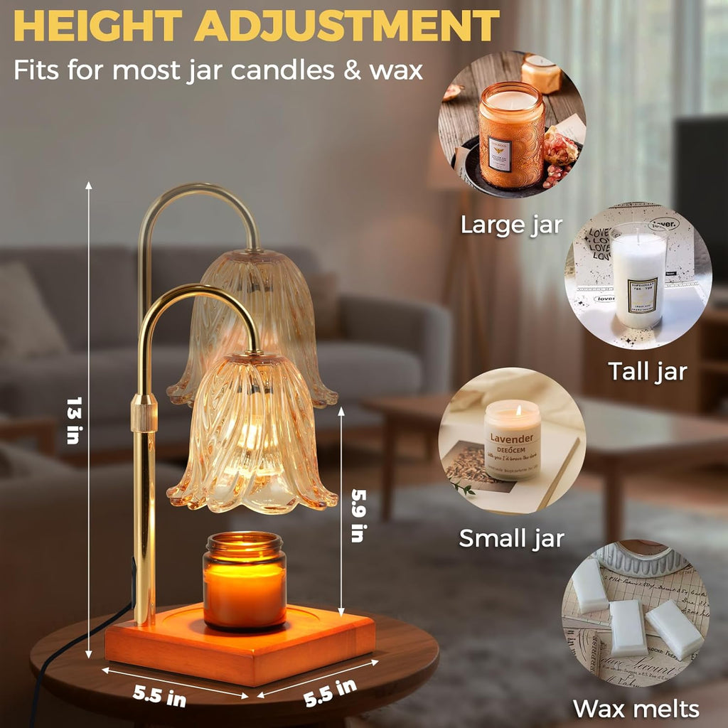 GODONLIF Candle Warmer Lamp with Timer Dimmable, Birthday Gifts for Women Mom, House Warming Gifts New Home Decor, Wax Melt Warmer for Jar Candles